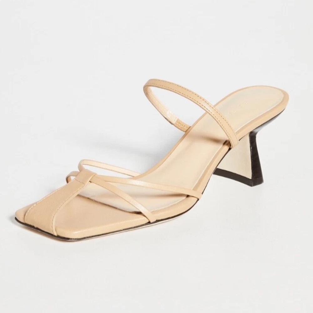 By Far "Edita" Nude Leather Slip On Sandals US 7 EU 37 ($408)